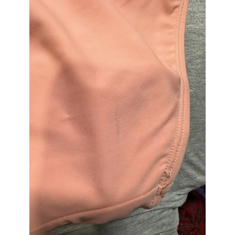 Nicole Miller Studio Scoop Back One Piece Swimsuit Womens Size M Peach Amber NEW
